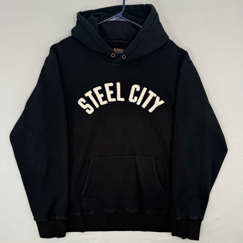 Steel City Hoodie Men’s Sz XXL Black And Yellow Pittsburgh 412 Soft Thick